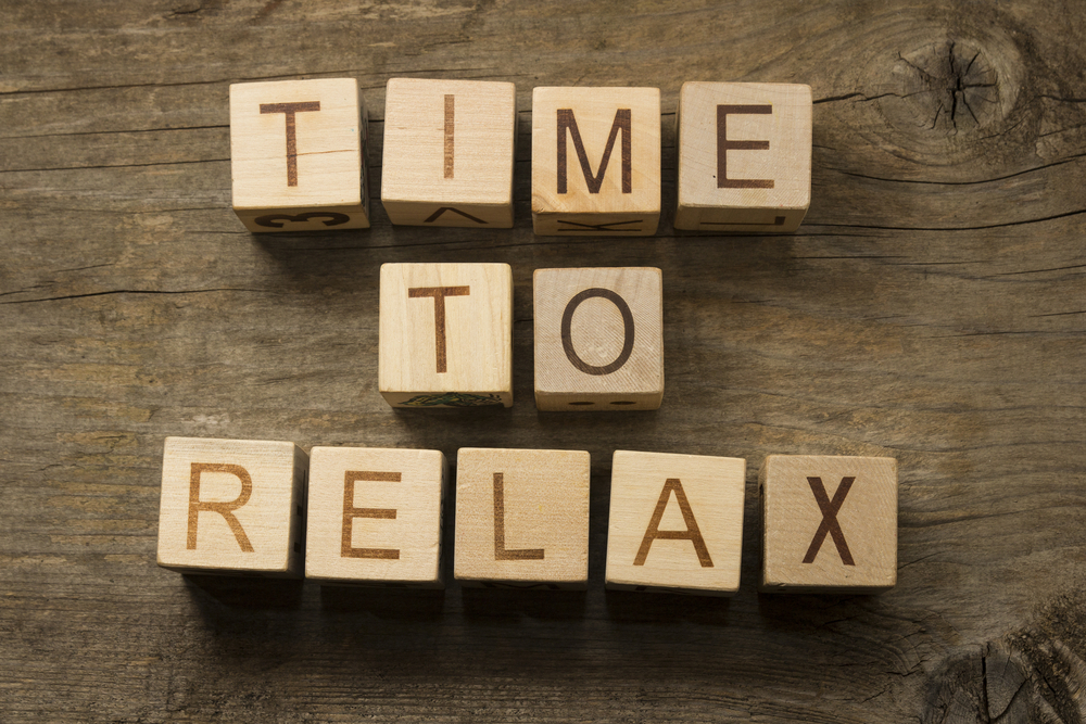 Time To Relax Block Letters