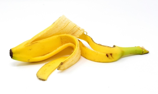 Yellow banana peel